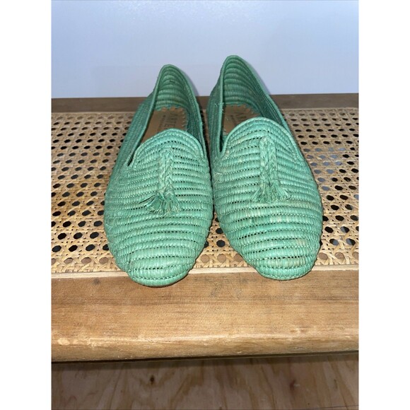 Artemis Design Co X Susan Tucker Woven Loafers Green Size 7 - Picture 7 of 8